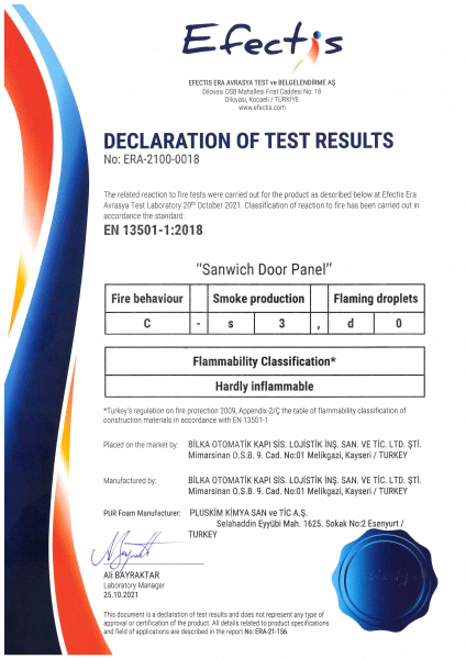 Declaration of test results - Rolo.md