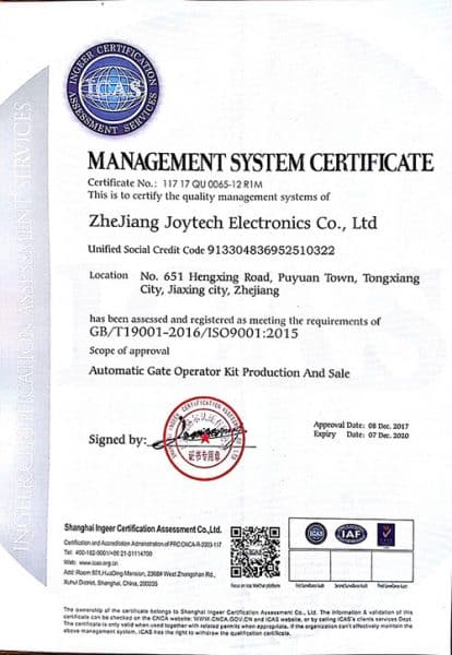 Management system certificate - Rolo.md